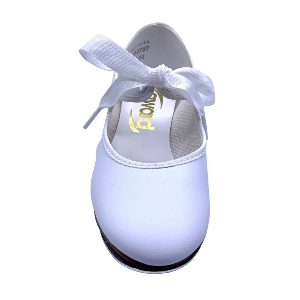 Award Tyette Mary Jane Tap Dance Shoes White Girls Teens 4.5 New Recital - Picture 3 of 9